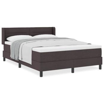 Boxspringbett Dunkelbraun 140 x 190 cm Stoff und Schaum