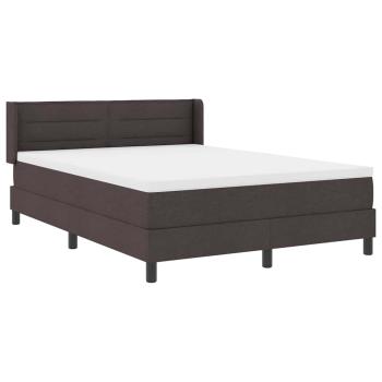 Boxspringbett Dunkelbraun 140 x 190 cm Stoff und Schaum