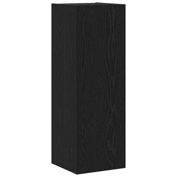 TV-Schrank-Set mit Regal Wandmontiert Sonstiges mit Speicher 9 pcs Schwarze Eiche Holzwerkstoff