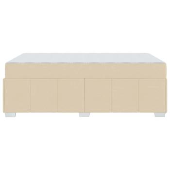Bettgestell Creme 120 x 200 cm Stoff