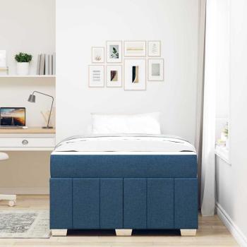 Bettgestell Blau 120 x 200 cm Stoff