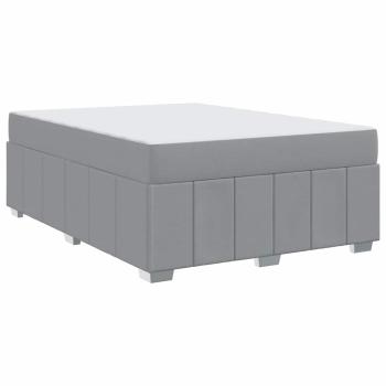 Bettgestell Hellgrau 140 x 200 cm Stoff