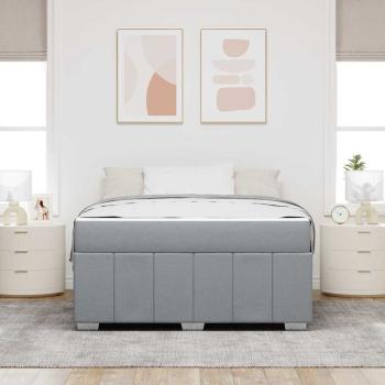 Bettgestell Hellgrau 140 x 200 cm Stoff