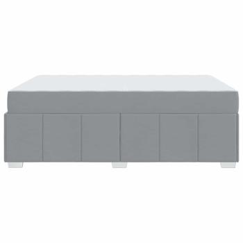 Bettgestell Hellgrau 140 x 200 cm Stoff