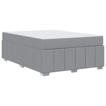 Bettgestell Hellgrau 140 x 200 cm Stoff