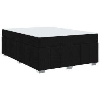 Bettgestell Schwarz 140 x 200 cm Stoff