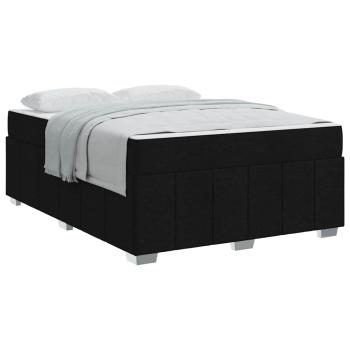 Bettgestell Schwarz 140 x 200 cm Stoff