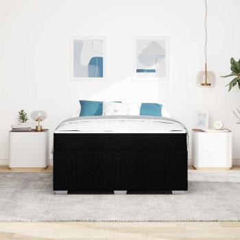 Bettgestell Schwarz 140 x 200 cm Stoff