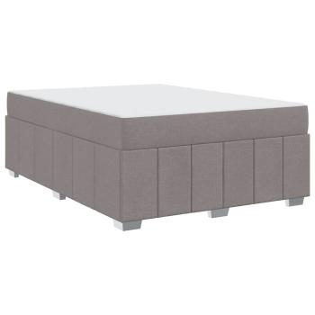 Bettgestell Taupe 140 x 200 cm Stoff