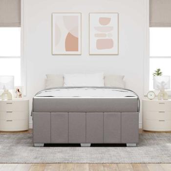 Bettgestell Taupe 140 x 200 cm Stoff
