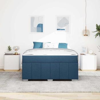 Bettgestell Blau 140 x 200 cm Stoff