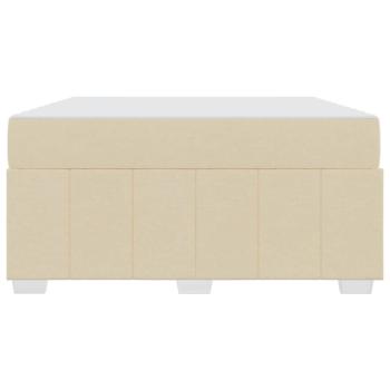 Bettgestell Creme 160 x 200 cm Stoff