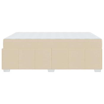 Bettgestell Creme 160 x 200 cm Stoff