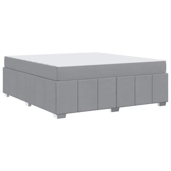 Bettgestell Hellgrau 180 x 200 cm Stoff