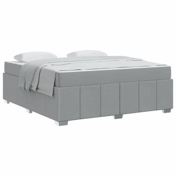 Bettgestell Hellgrau 180 x 200 cm Stoff
