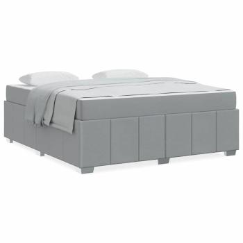 Bettgestell Hellgrau 180 x 200 cm Stoff