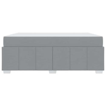 Bettgestell Hellgrau 180 x 200 cm Stoff