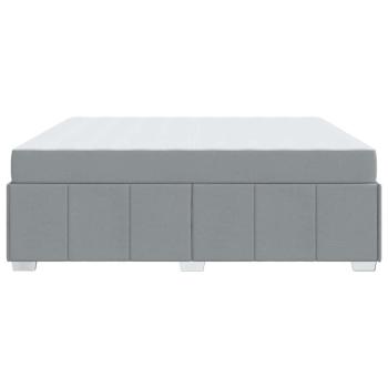 Bettgestell Hellgrau 180 x 200 cm Stoff