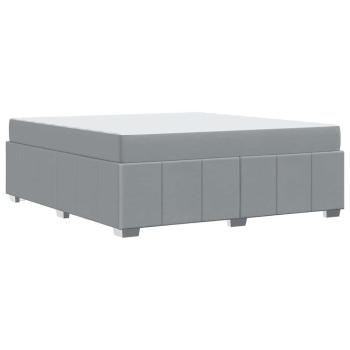 Bettgestell Hellgrau 180 x 200 cm Stoff