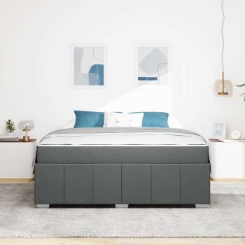 Bettgestell Dunkelgrau 180 x 200 cm Stoff