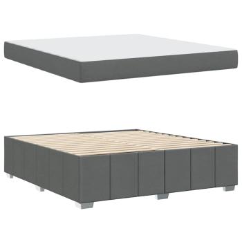 Bettgestell Dunkelgrau 180 x 200 cm Stoff