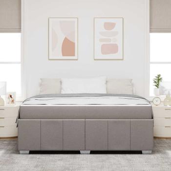 Bettgestell Taupe 180 x 200 cm Stoff