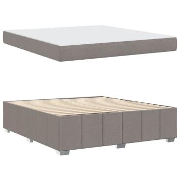 Bettgestell Taupe 180 x 200 cm Stoff