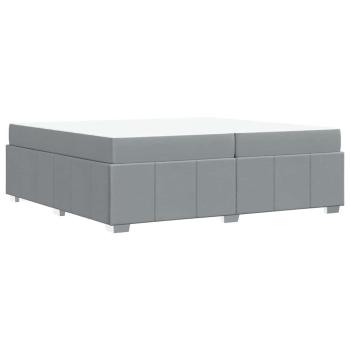 Bettgestell Hellgrau 200 x 200 cm Stoff