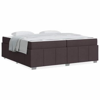 Bettgestell Dunkelbraun 200 x 200 cm Stoff