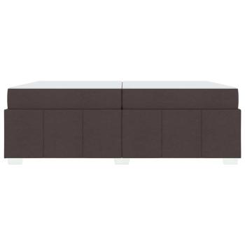 Bettgestell Dunkelbraun 200 x 200 cm Stoff