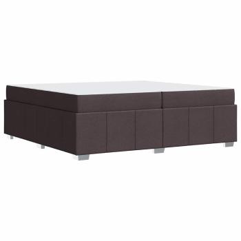 Bettgestell Dunkelbraun 200 x 200 cm Stoff