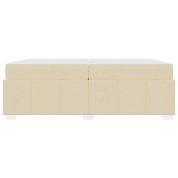 Bettgestell Creme 200 x 200 cm Stoff