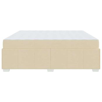 Bettgestell Creme 200 x 200 cm Stoff