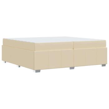 Bettgestell Creme 200 x 200 cm Stoff