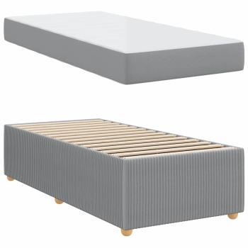 Bettgestell Sonstiges Hellgrau 80 x 200 cm Stoff