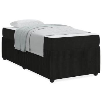Bettgestell mit Matratze Sonstiges Schwarz 80 x 200 cm Samt