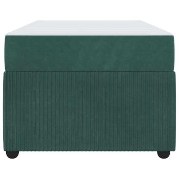 Bettgestell mit Matratze Sonstiges Dunkelgrün 80 x 200 cm Samt