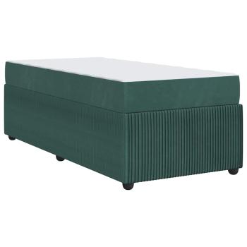 Bettgestell mit Matratze Sonstiges Dunkelgrün 80 x 200 cm Samt