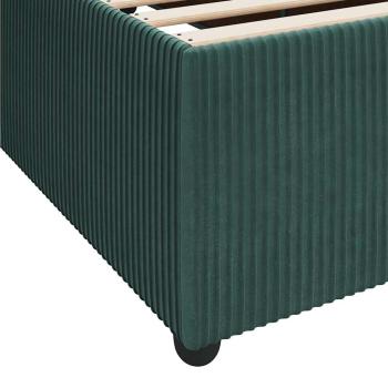 Bettgestell mit Matratze Sonstiges Dunkelgrün 80 x 200 cm Samt