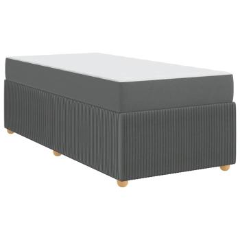Bettgestell Sonstiges Dunkelgrau 90 x 190 cm Stoff