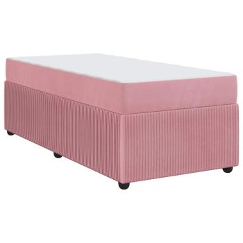 Bettgestell mit Matratze Sonstiges Rosa 90 x 190 cm Samt