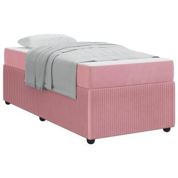 Bettgestell mit Matratze Sonstiges Rosa 90 x 190 cm Samt