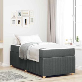 ARDEBO.de - Bettgestell Sonstiges Dunkelgrau 90 x 200 cm Stoff