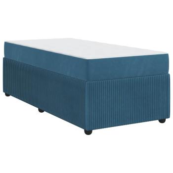 Bettgestell mit Matratze Sonstiges Blau 90 x 200 cm Samt
