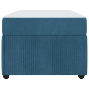Bettgestell mit Matratze Sonstiges Blau 90 x 200 cm Samt