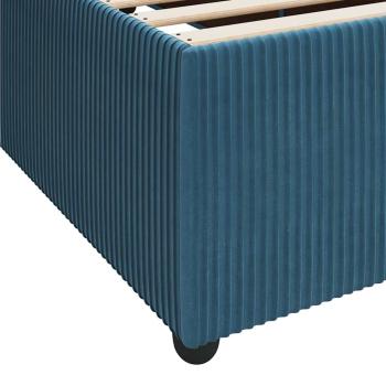 Bettgestell mit Matratze Sonstiges Blau 90 x 200 cm Samt