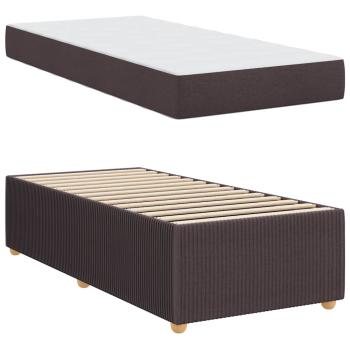 Bettgestell Sonstiges Dunkelbraun 100 x 200 cm Stoff