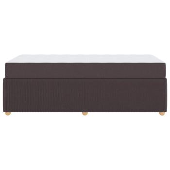 Bettgestell Sonstiges Dunkelbraun 100 x 200 cm Stoff