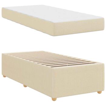 Bettgestell Sonstiges Creme 100 x 200 cm Stoff