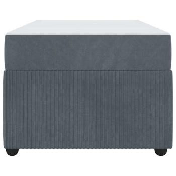 Bettgestell mit Matratze Sonstiges Dunkelgrau 100 x 200 cm Samt